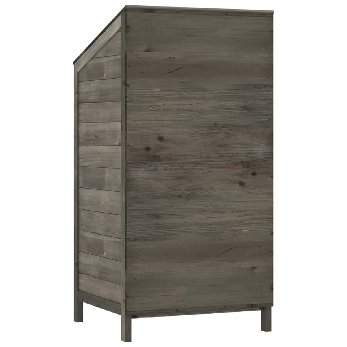 vidaXL Αποθήκη Κήπου Ανθράκι 55 x 52 x 112 εκ. από Μασίφ Ξύλο Ελάτης