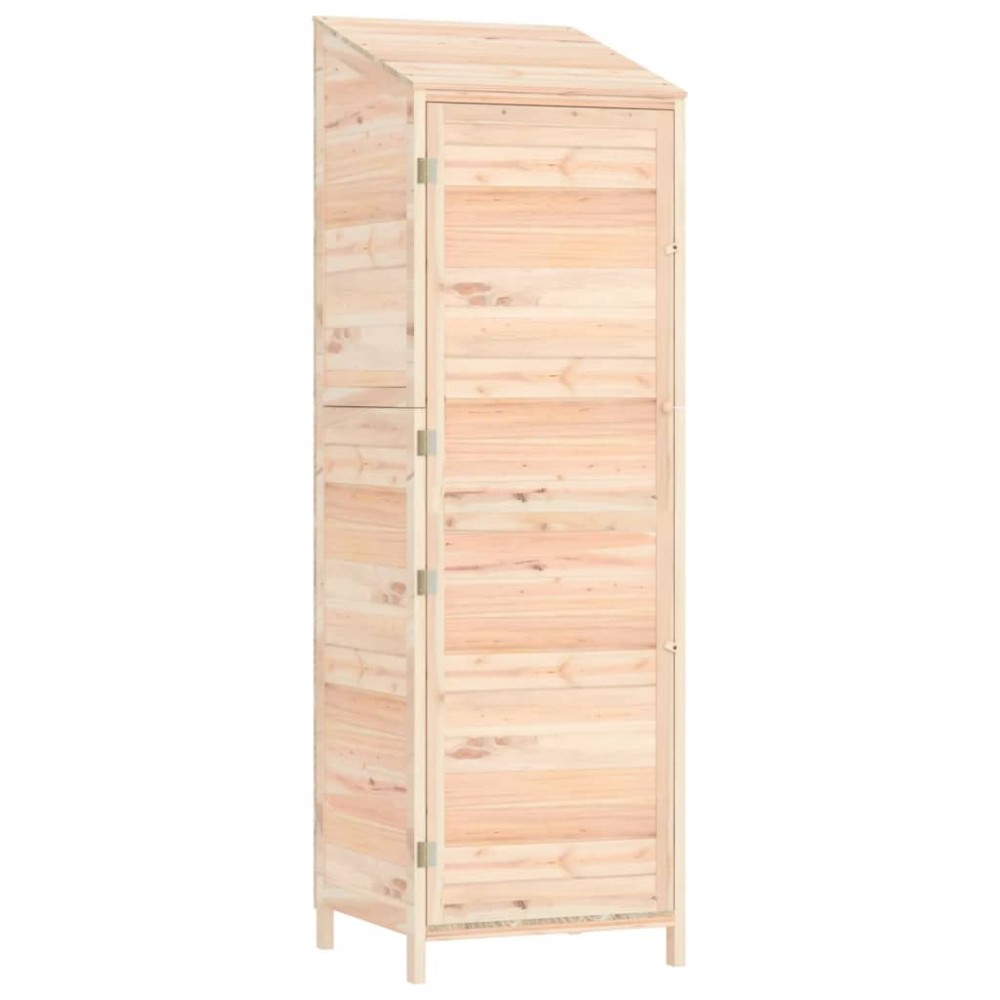 vidaXL Αποθήκη Κήπου 55 x 52 x 174,5 εκ. από Μασίφ Ξύλο Ελάτης