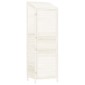 vidaXL Αποθήκη Κήπου Λευκή 55 x 52 x 174,5 εκ. από Μασίφ Ξύλο Ελάτης