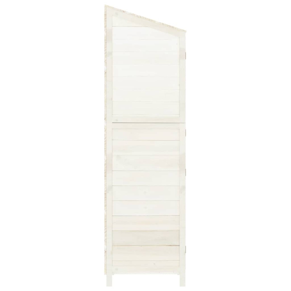 vidaXL Αποθήκη Κήπου Λευκή 55 x 52 x 174,5 εκ. από Μασίφ Ξύλο Ελάτης