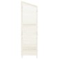 vidaXL Αποθήκη Κήπου Λευκή 55 x 52 x 174,5 εκ. από Μασίφ Ξύλο Ελάτης