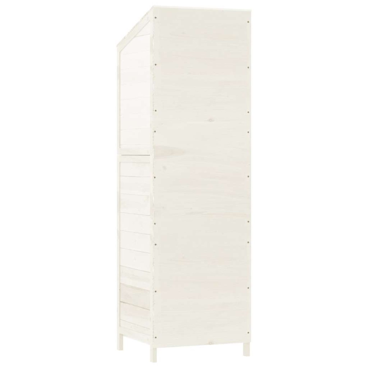 vidaXL Αποθήκη Κήπου Λευκή 55 x 52 x 174,5 εκ. από Μασίφ Ξύλο Ελάτης