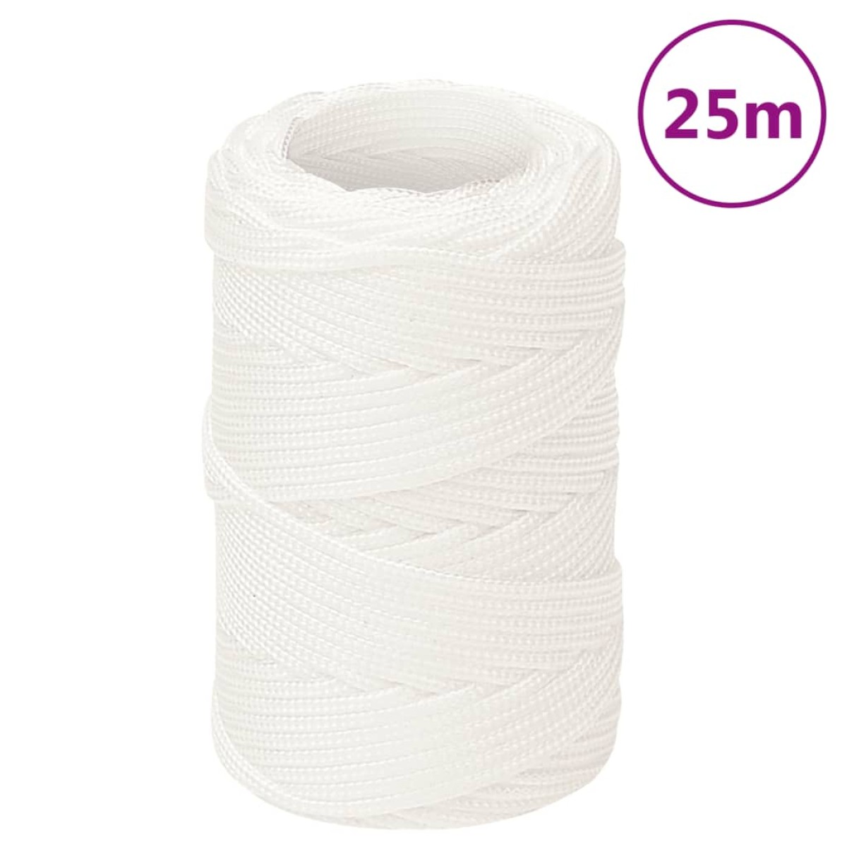 vidaXL Σχοινί Ναυτιλίας Όλο Λευκό 2 χιλ. 25 μ. από Πολυπροπυλένιο