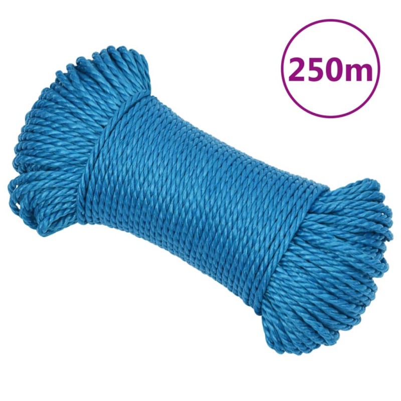 vidaXL Σχοινί Εργασίας Μπλε 3 χιλ. 250 μ. από Πολυπροπυλένιο