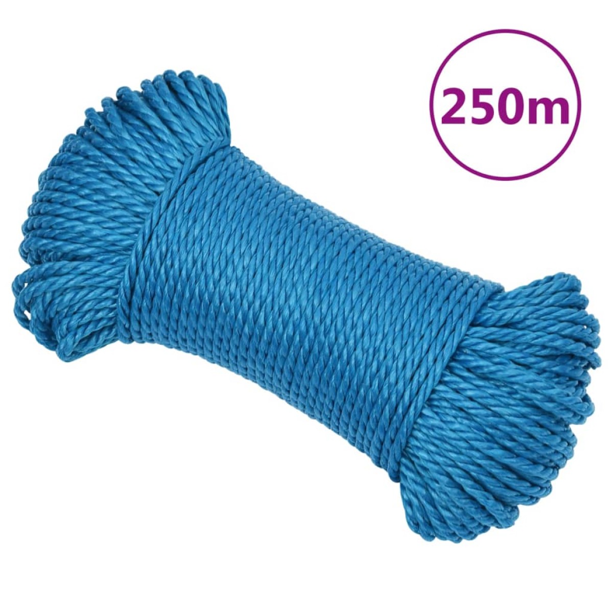 vidaXL Σχοινί Εργασίας Μπλε 8 χιλ. 250 μ. από Πολυπροπυλένιο