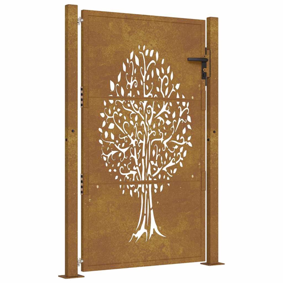 vidaXL Πύλη Κήπου με Σχέδιο Δέντρου 105 x 130 εκ. από Ατσάλι Corten