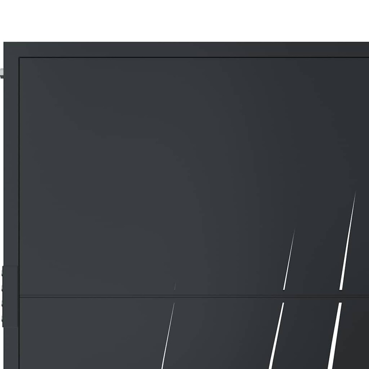 vidaXL Πύλη Κήπου με Σχέδιο Γρασίδι Ανθρακί 105 x 130 εκ. Ατσάλινη