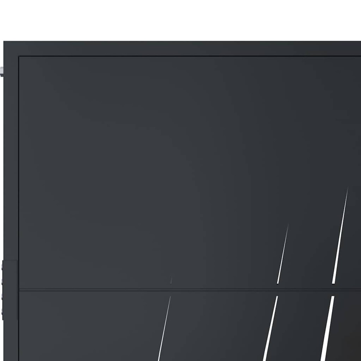 vidaXL Πύλη Κήπου με Σχέδιο Γρασίδι Ανθρακί 105 x 205 εκ. Ατσάλινη