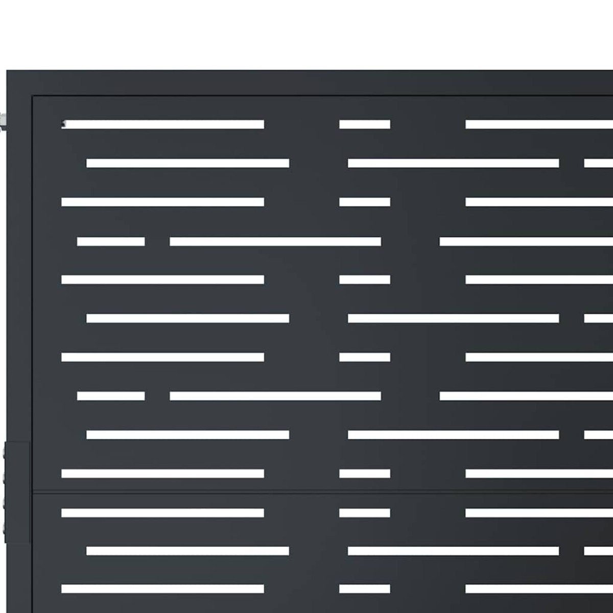 vidaXL Πύλη Κήπου Ανθρακί Τετράγωνο Σχέδιο 105 x 105 εκ. Ατσάλινη