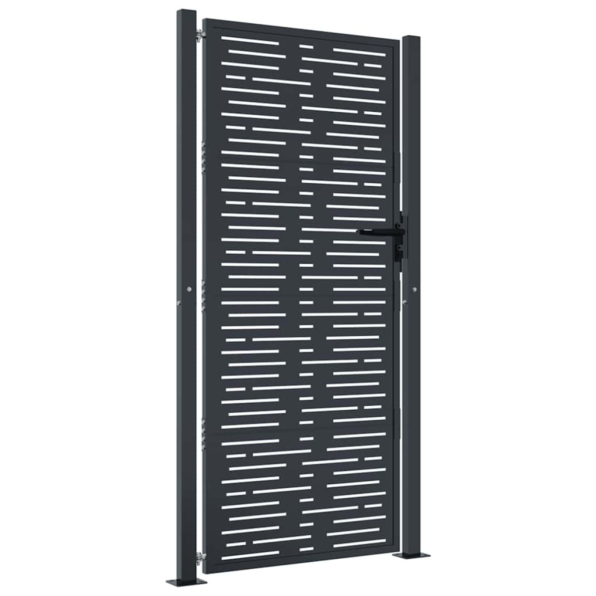 vidaXL Πύλη Κήπου Ανθρακί Τετράγωνο Σχέδιο 105 x 180 εκ. Ατσάλινη