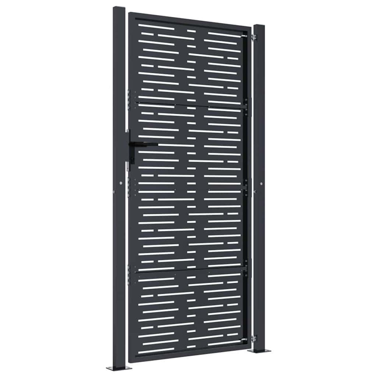 vidaXL Πύλη Κήπου Ανθρακί Τετράγωνο Σχέδιο 105 x 180 εκ. Ατσάλινη