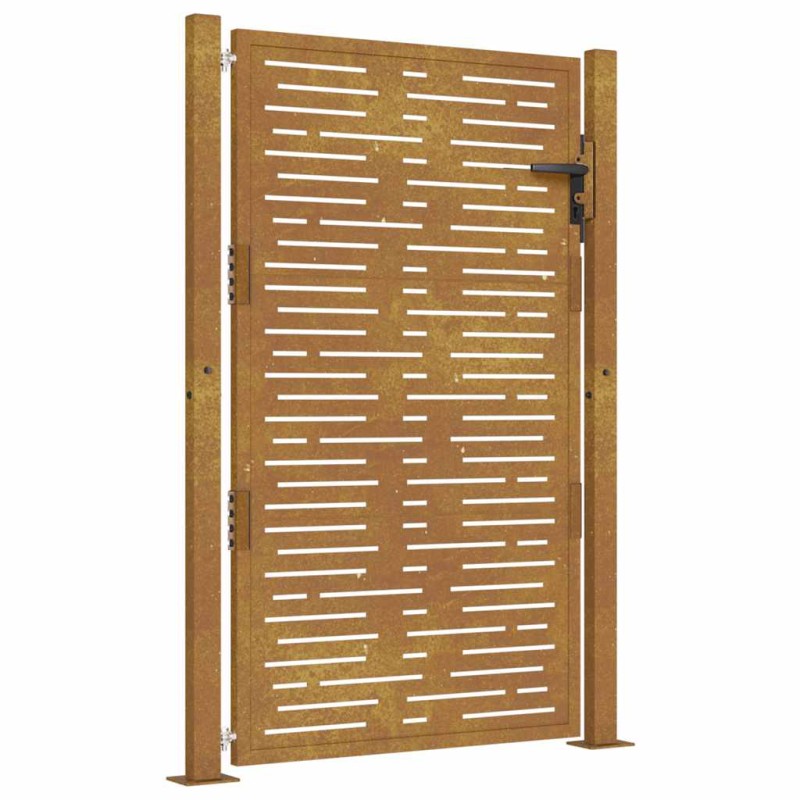 vidaXL Πόρτα Κήπου Τετράγωνη 100x125 εκ. από Ατσάλι Corten