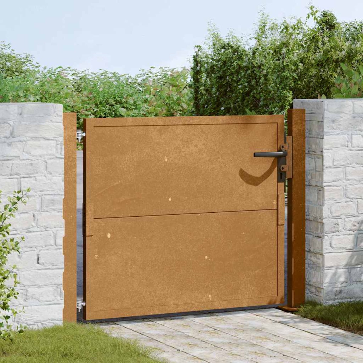 vidaXL Πύλη Κήπου 105x80 εκ. από Ατσάλι Corten
