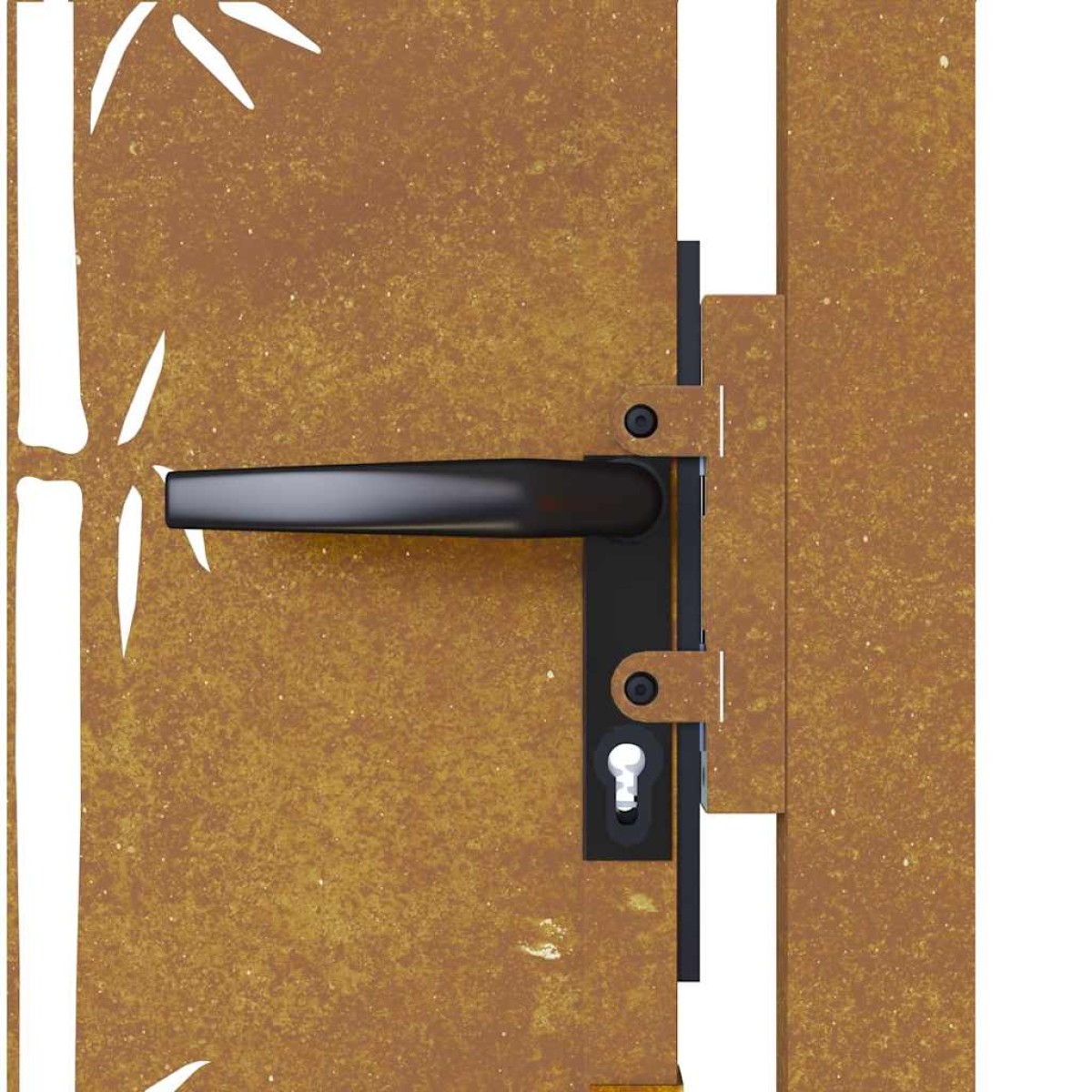 vidaXL Πύλη Κήπου με Σχέδιο Μπαμπού 105 x 80 εκ. από Ατσάλι Corten