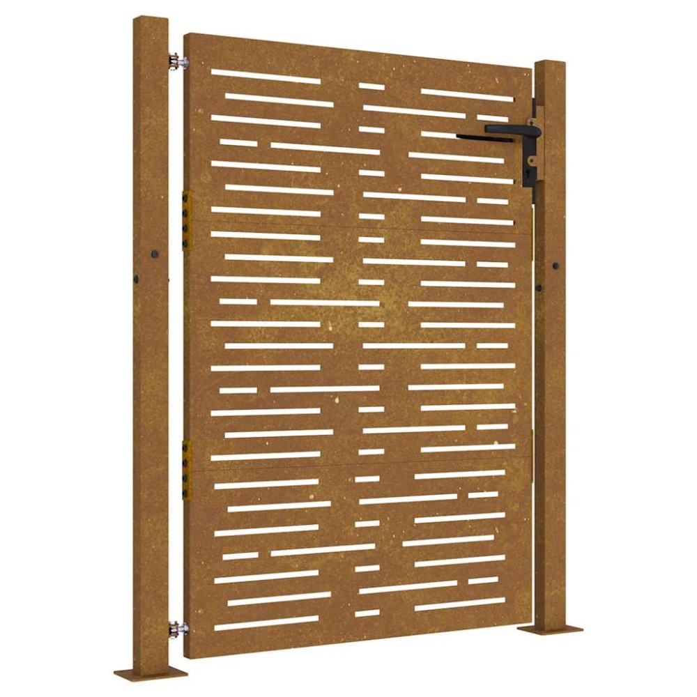 vidaXL Πόρτα Κήπου Τετράγωνη 100x125 εκ. από Ατσάλι Corten