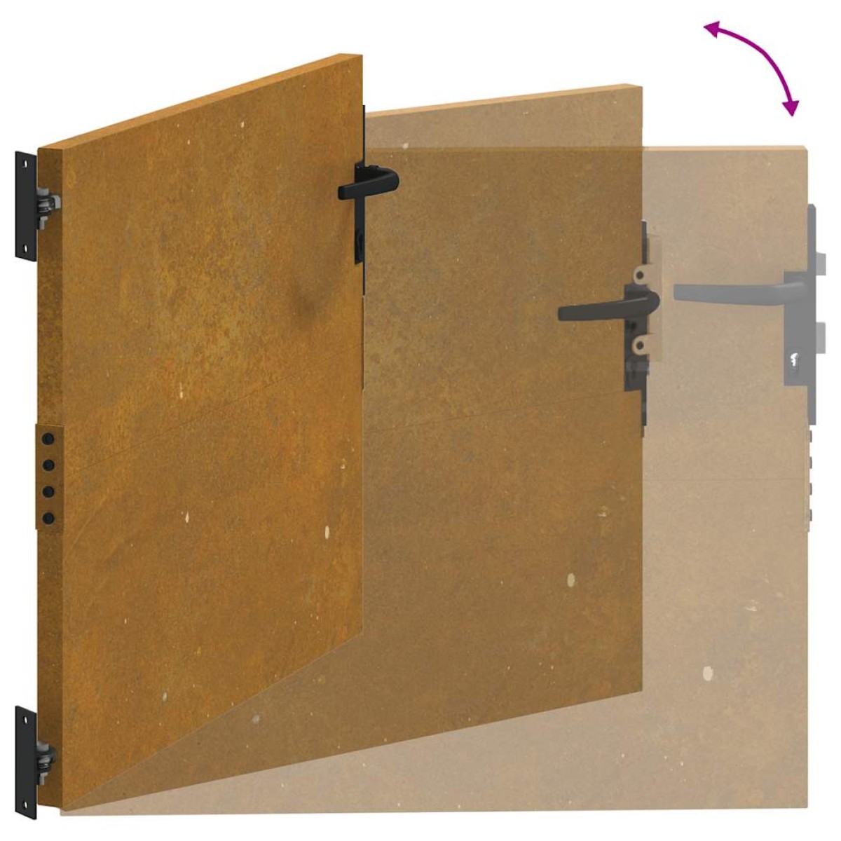 vidaXL Πύλη Κήπου 85 x 75 εκ. από Ατσάλι Corten