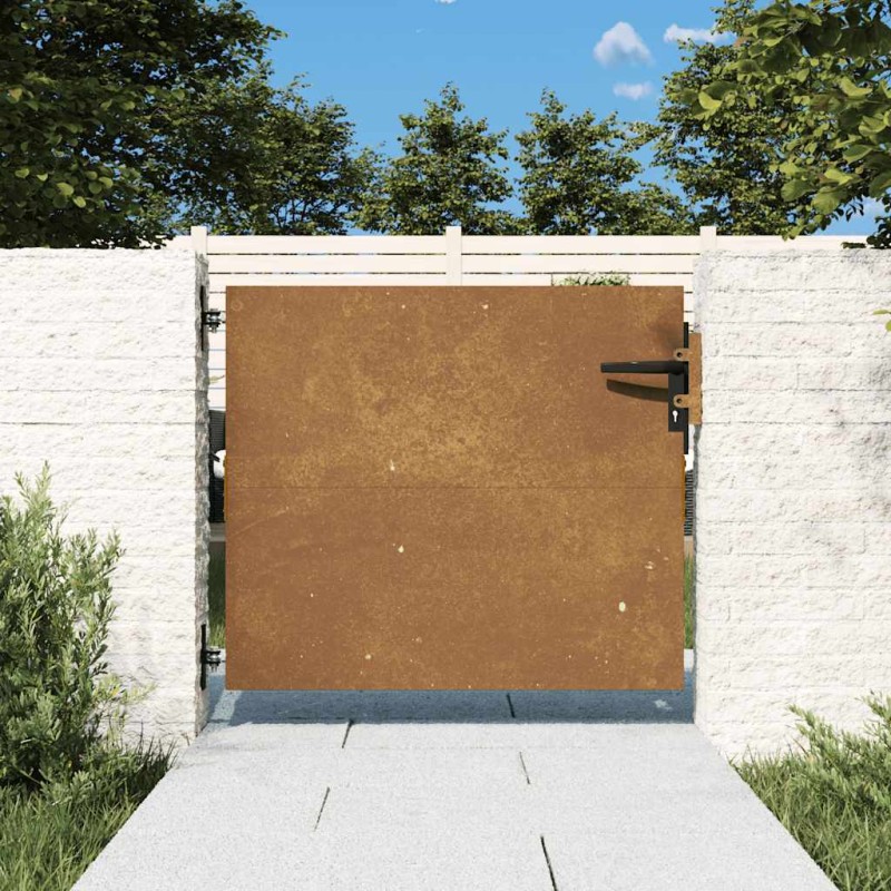 vidaXL Πόρτα Κήπου Τετράγωνη 85x100 εκ. από Ατσάλι Corten