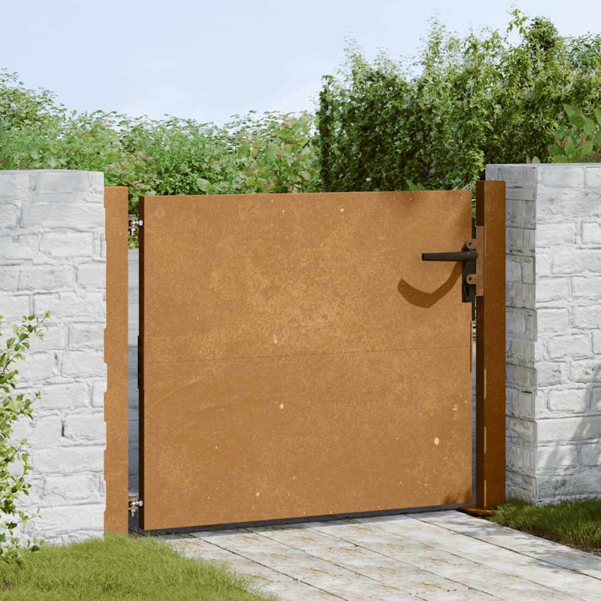vidaXL Πύλη Κήπου 105x80 εκ. από Ατσάλι Corten