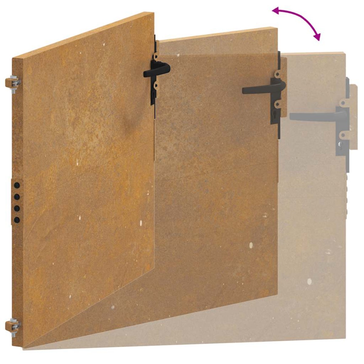 vidaXL Πύλη Κήπου 105x80 εκ. από Ατσάλι Corten