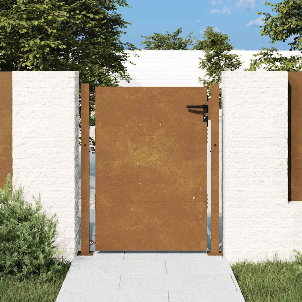 vidaXL Πόρτα Κήπου 100x150 εκ. από Ατσάλι Corten