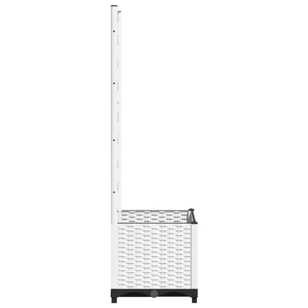vidaXL Ζαρντινιέρα Κήπου με Καφασωτό Λευκή 40x40x136εκ. Πολυπροπυλένιο