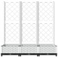 vidaXL Ζαρντινιέρα Κήπου με Καφασωτό Λευκή 120x40x121,5 εκ. Πολυπροπ.