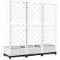 vidaXL Ζαρντινιέρα Κήπου με Καφασωτό Λευκή 120x40x121,5 εκ. Πολυπροπ.