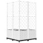 vidaXL Ζαρντινιέρα Κήπου με Καφασωτό Λευκή 80x80x136 εκ. Πολυπροπ.