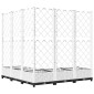 vidaXL Ζαρντινιέρα Κήπου με Καφασωτό Λευκή 120x120x121,5 εκ. Πολυπροπ.
