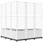 vidaXL Ζαρντινιέρα Κήπου με Καφασωτό Λευκή 120x120x136 εκ. Πολυπροπ.