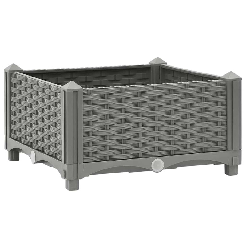 vidaXL Ζαρντινιέρα 40 x 40 x 23 εκ. από Πολυπροπυλένιο