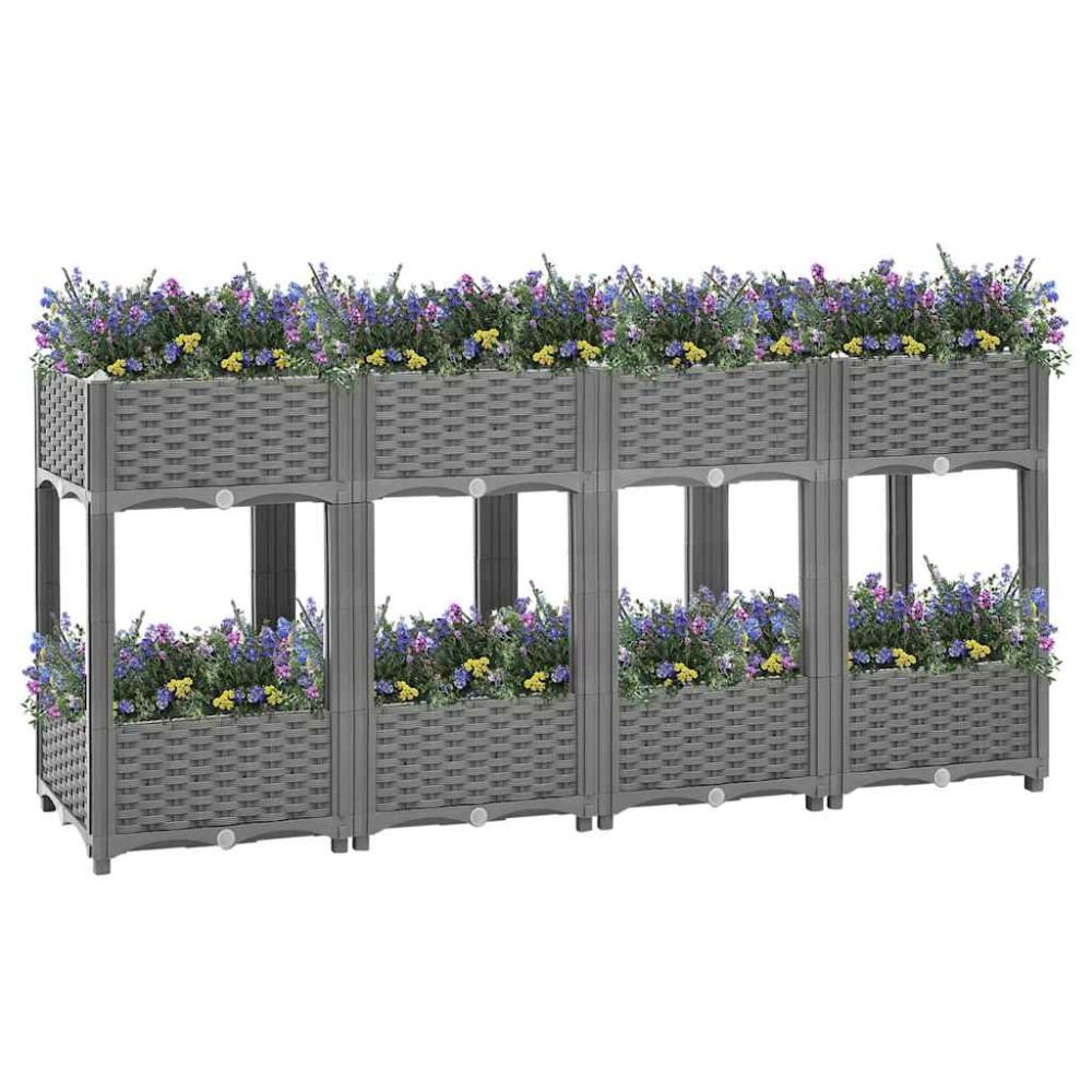 vidaXL Ζαρντινιέρα 160 x 40 x 71 εκ. από Πολυπροπυλένιο