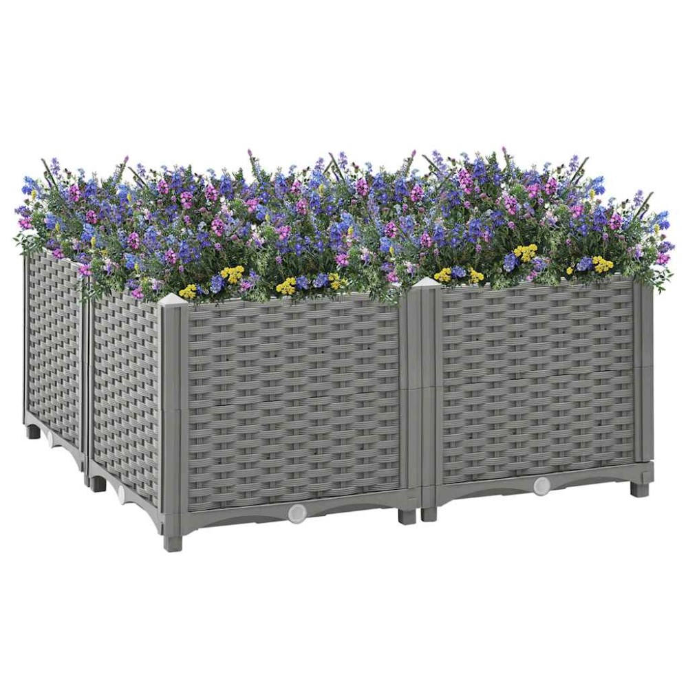 vidaXL Ζαρντινιέρα 80 x 80 x 38 εκ. από Πολυπροπυλένιο