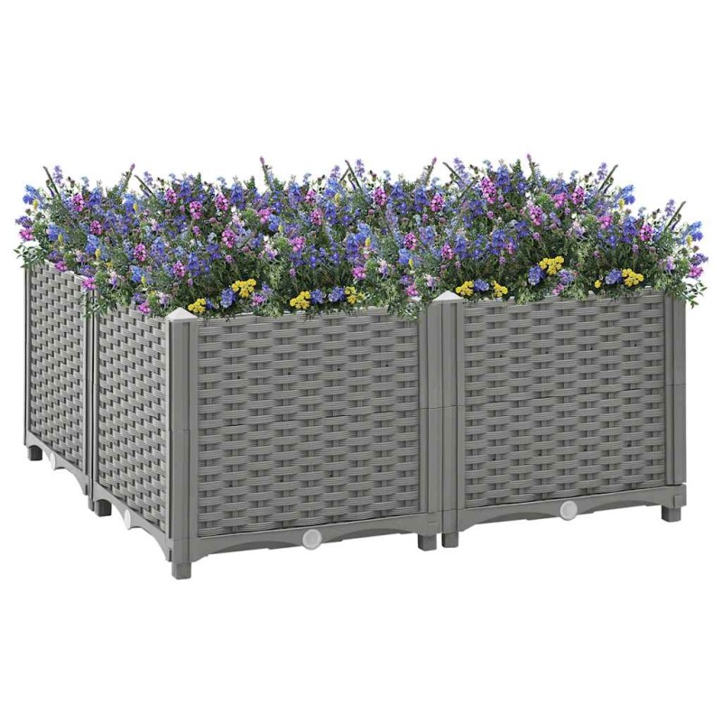 vidaXL Ζαρντινιέρα 80 x 80 x 38 εκ. από Πολυπροπυλένιο