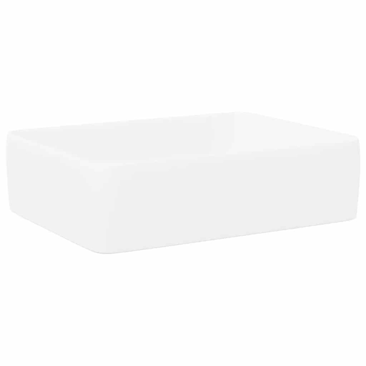 vidaXL Νιπτήρας Ορθογώνιος Λευκός 48 x 37 x 13 εκ. Κεραμικός