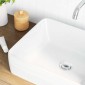 vidaXL Νιπτήρας Ορθογώνιος Λευκός 48 x 37 x 13 εκ. Κεραμικός