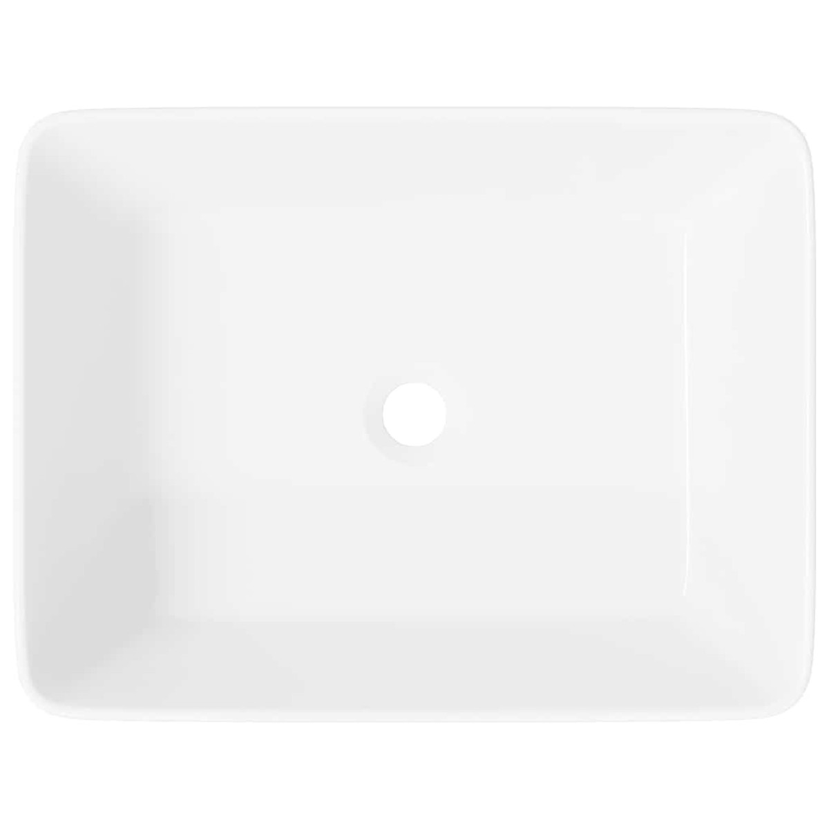 vidaXL Νιπτήρας Ορθογώνιος Λευκός 48 x 37 x 13 εκ. Κεραμικός