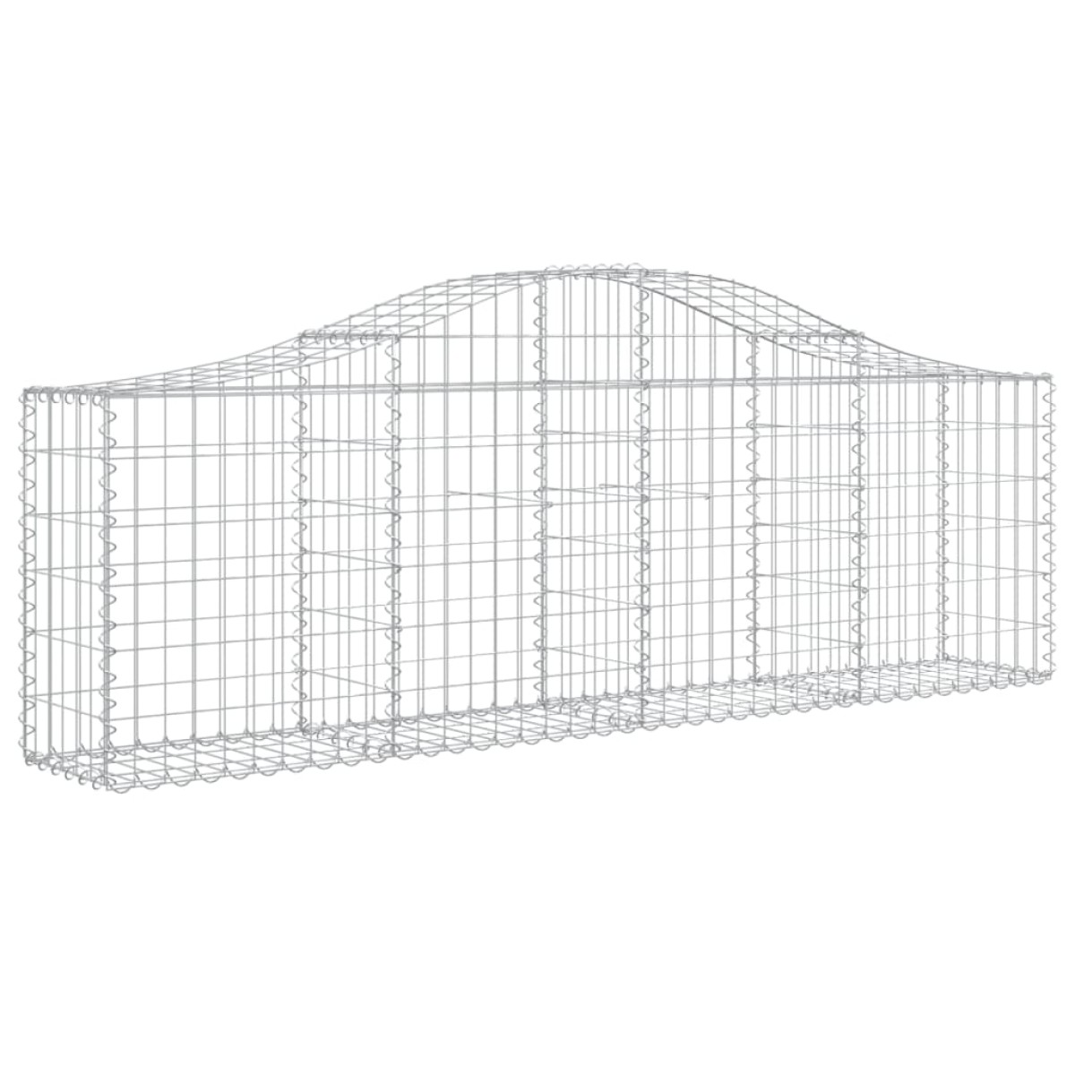 vidaXL Συρματοκιβώτιο Τοξωτό 200x30x60/80εκ. από Γαλβανισμένο Χάλυβα