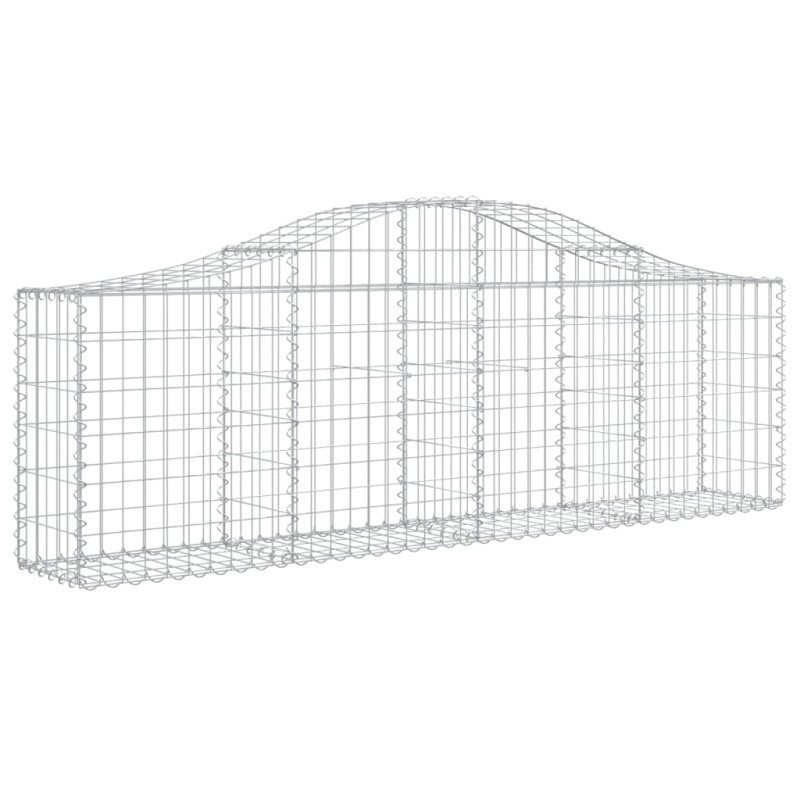 vidaXL Συρματοκιβώτιο Τοξωτό 200x30x60/80εκ. από Γαλβανισμένο Χάλυβα