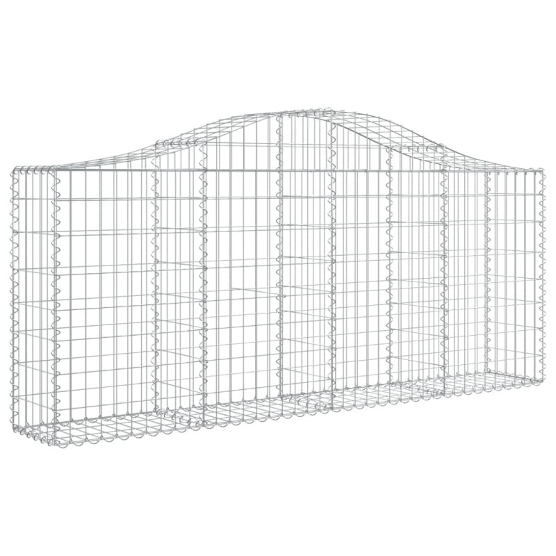 vidaXL Συρματοκιβώτιο Τοξωτό 200x30x80/100εκ. από Γαλβανισμένο Χάλυβα