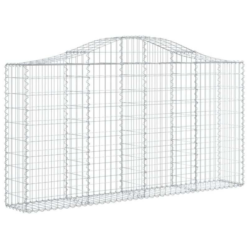 vidaXL Συρματοκιβώτιο Τοξωτό 200x30x100/120εκ. από Γαλβανισμένο Χάλυβα