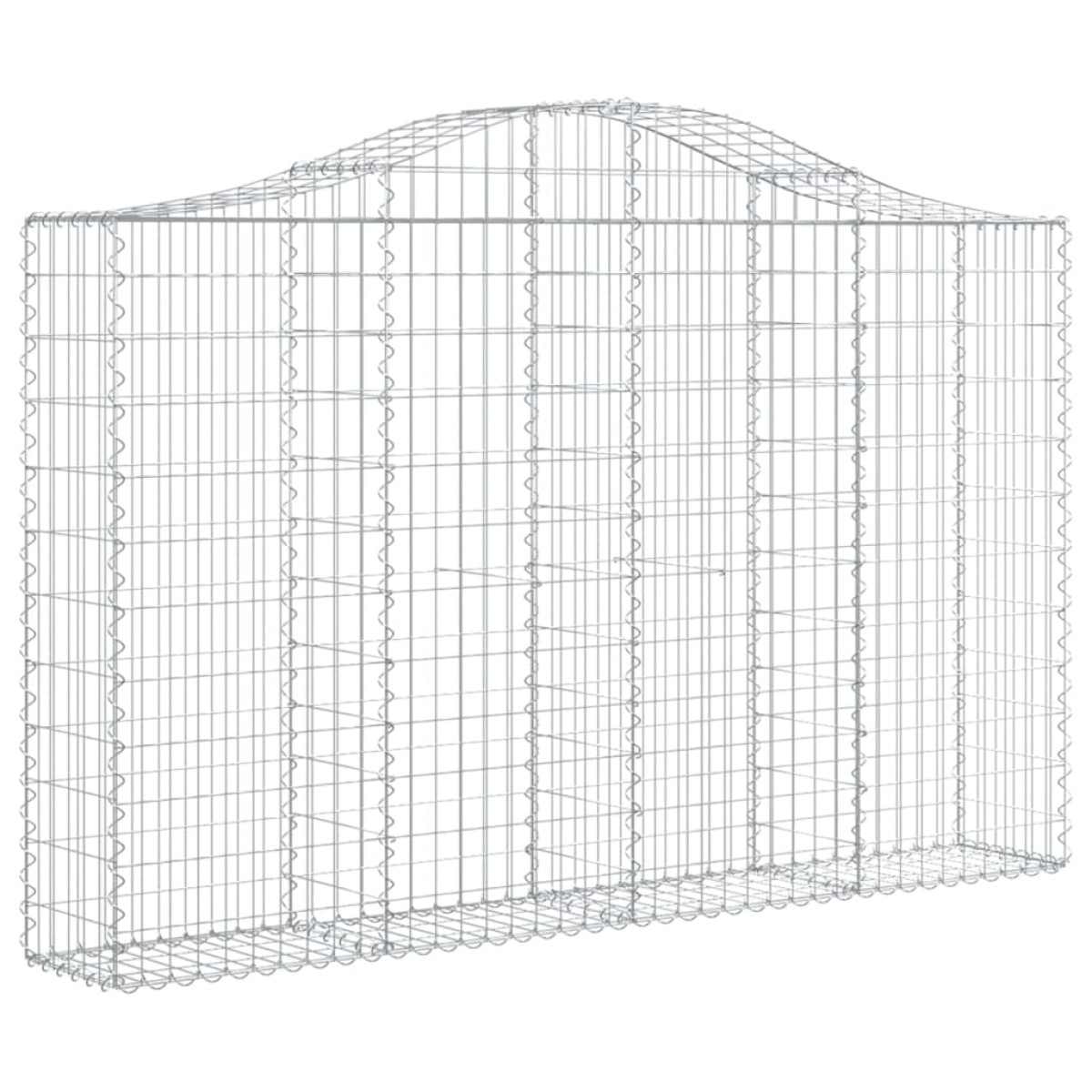 vidaXL Συρματοκιβώτιο Τοξωτό 200x30x120/140εκ. από Γαλβανισμένο Χάλυβα