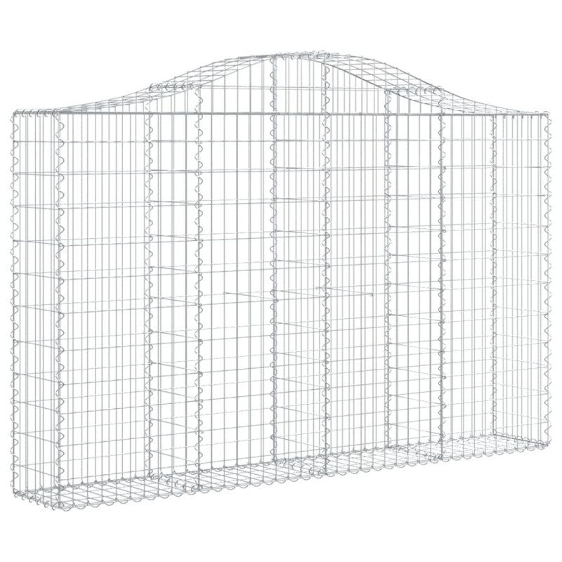 vidaXL Συρματοκιβώτιο Τοξωτό 200x30x120/140εκ. από Γαλβανισμένο Χάλυβα