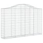 vidaXL Συρματοκιβώτιο Τοξωτό 200x30x120/140εκ. από Γαλβανισμένο Χάλυβα
