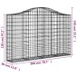 vidaXL Συρματοκιβώτιο Τοξωτό 200x30x120/140εκ. από Γαλβανισμένο Χάλυβα