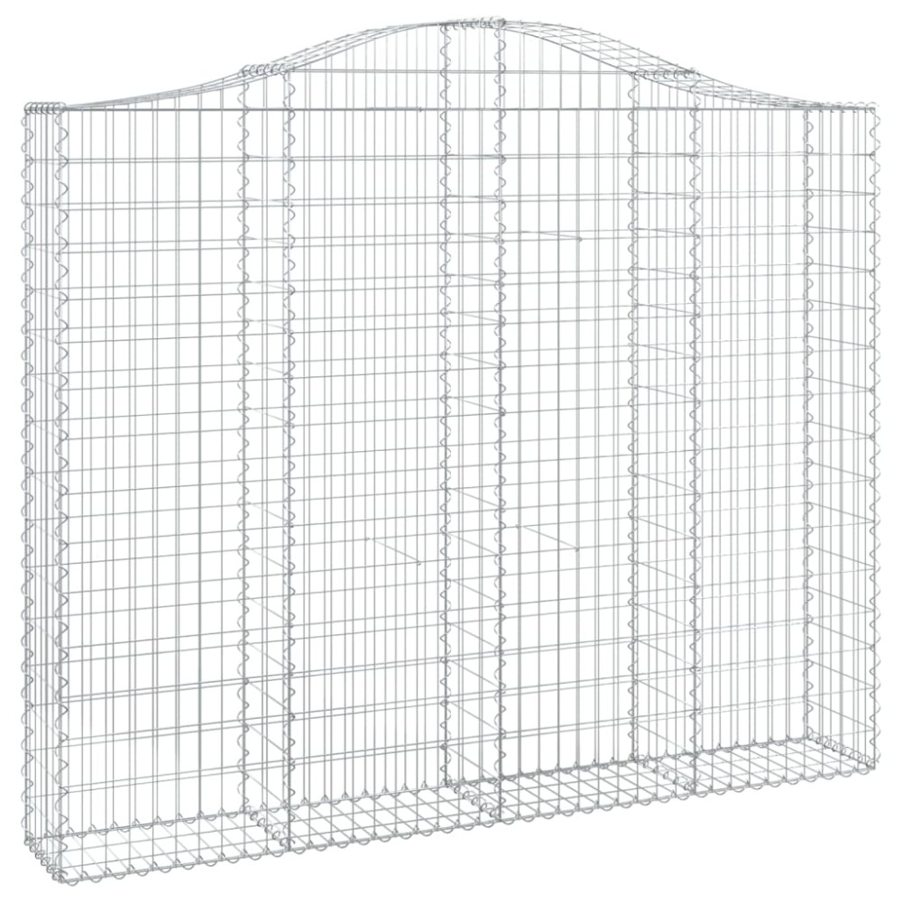 vidaXL Συρματοκιβώτιο Τοξωτό 200x30x160/180εκ. από Γαλβανισμένο Χάλυβα