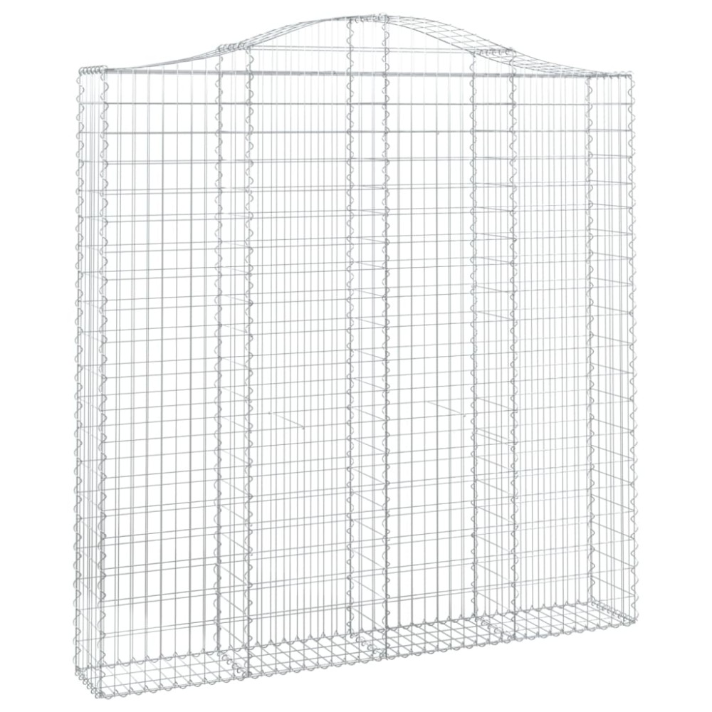 vidaXL Συρματοκιβώτιο Τοξωτό 200x30x200/220εκ. από Γαλβανισμένο Χάλυβα