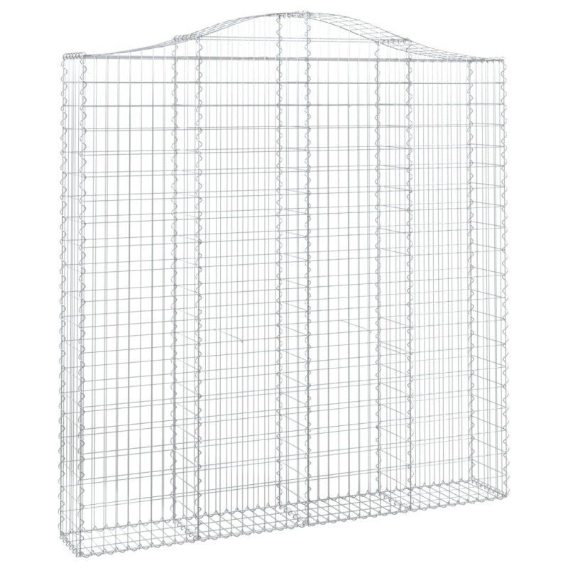 vidaXL Συρματοκιβώτιο Τοξωτό 200x30x200/220εκ. από Γαλβανισμένο Χάλυβα