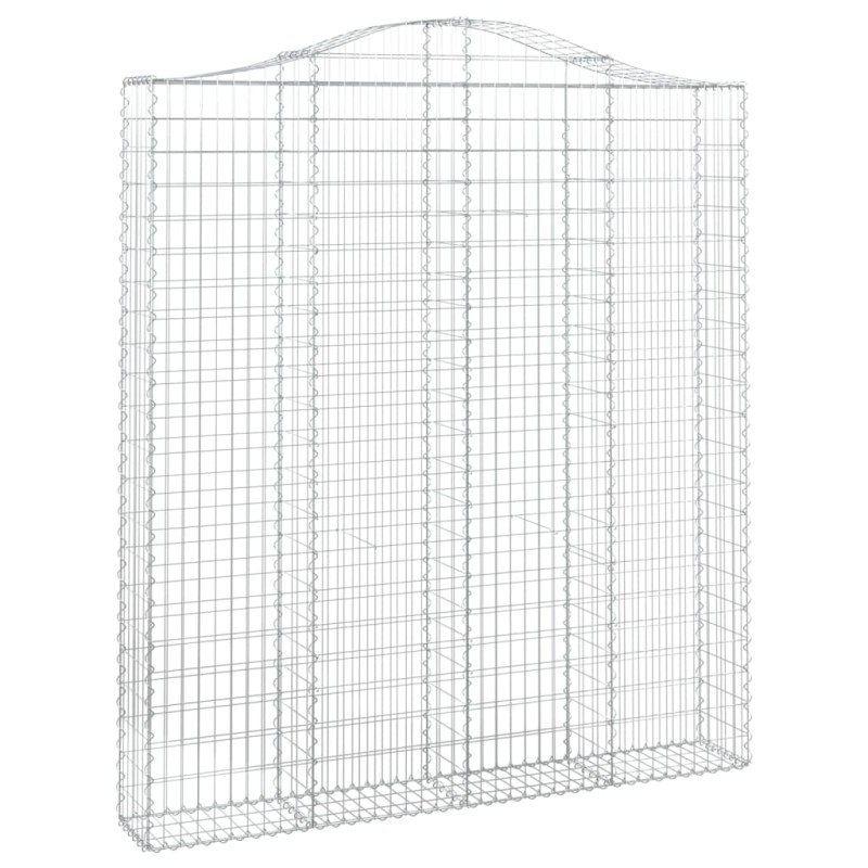 vidaXL Συρματοκιβώτιο Τοξωτό 200x30x220/240εκ. από Γαλβανισμένο Χάλυβα