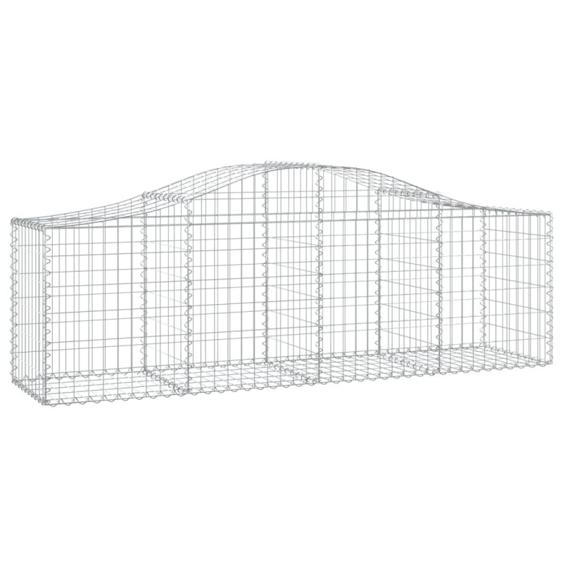 vidaXL Συρματοκιβώτιο Τοξωτό 200x50x60/80εκ. από Γαλβανισμένο Χάλυβα